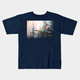 Dreamy boreal purple finch collage Kids T-Shirt